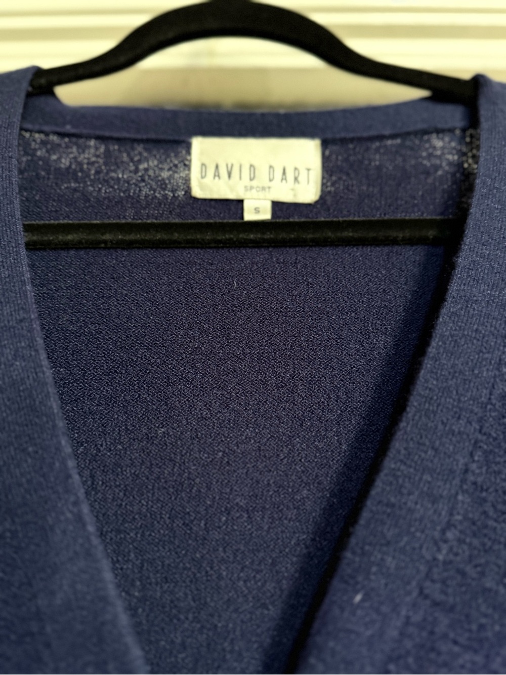 David Dart Navy Cardigan Sweater Oversized Button Front V Neck Soft Knit Small - Picture 4 of 14